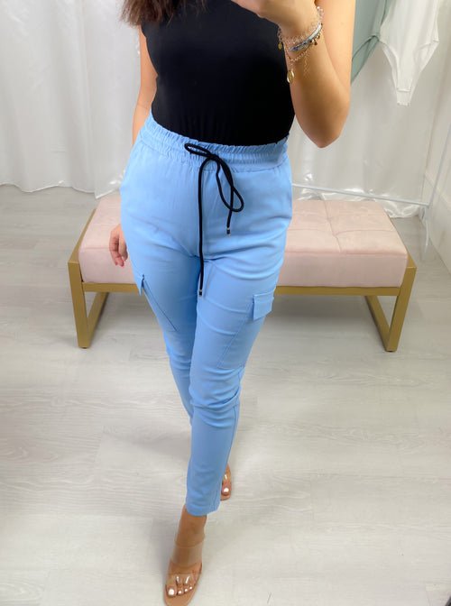 Pantalon Cargo Bleu