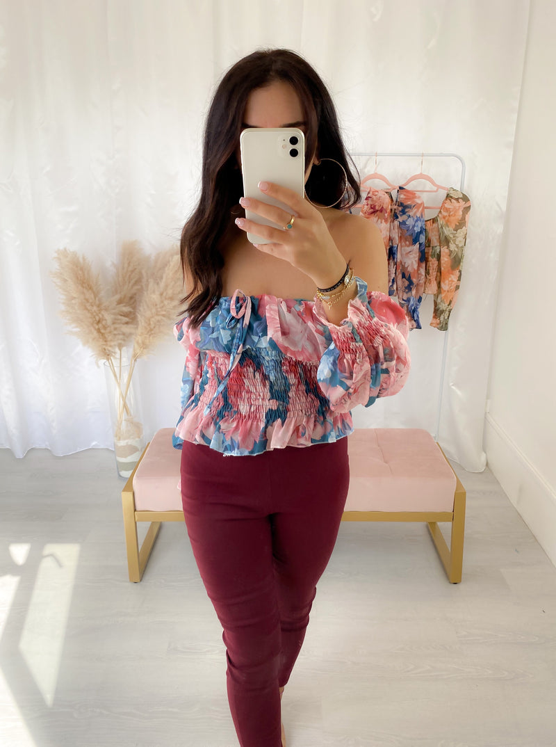 Crop Top fleuri