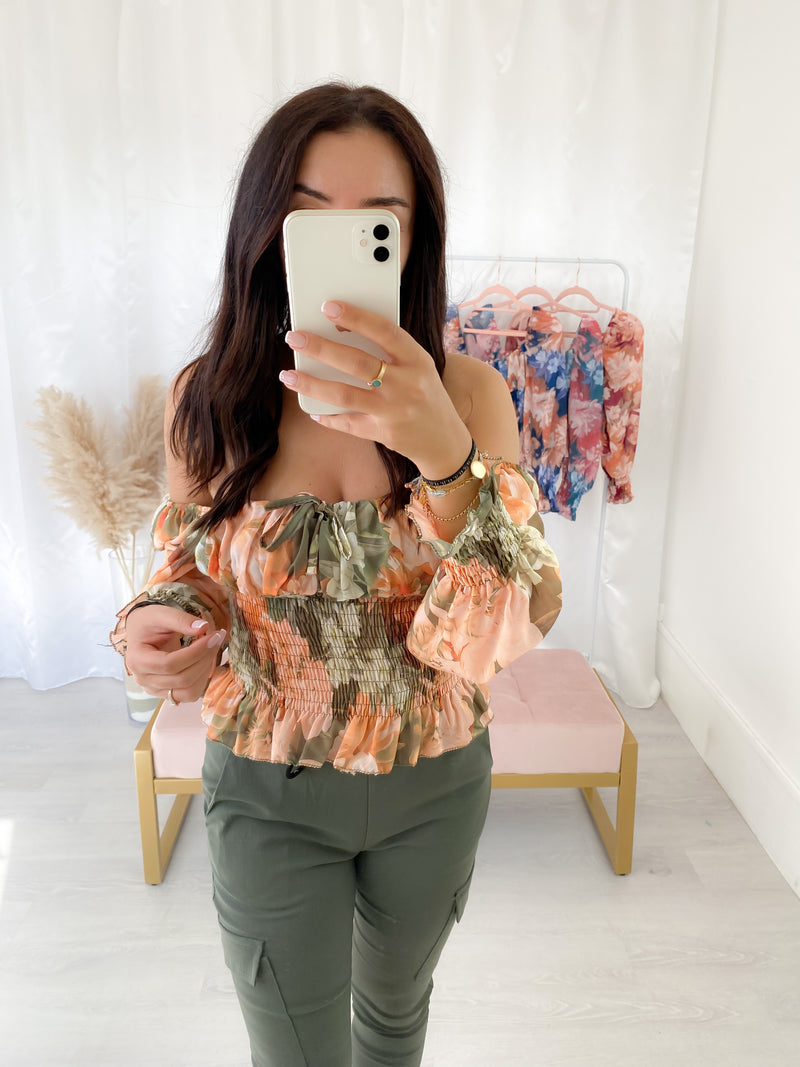 Crop Top fleuri